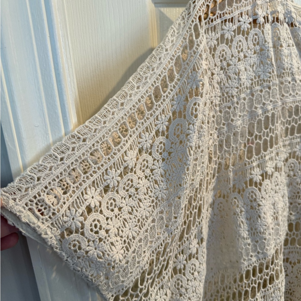 CAbi Women's Cream Lace Swim Cover-Up - Picture 3 of 11